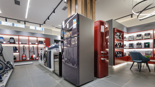 Refrigerators,,Washing,Machines,And,Coffee,Machines,In,The,Premium,Home