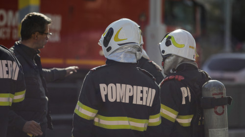 Bucharest,,Romania,-,October,18,,2022:,Romanian,Firefighters,(pompieri),During