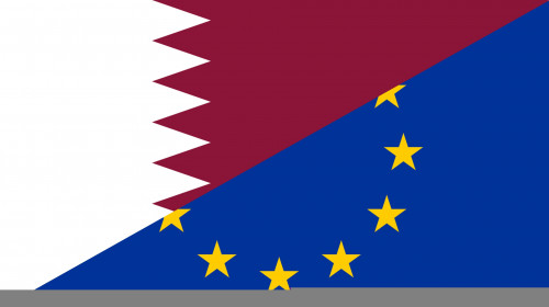 Qatar,And,European,Union,Qatargate,Flag