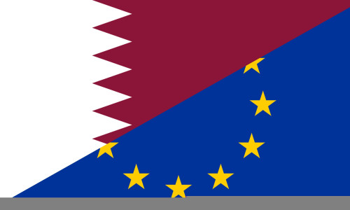 Qatar,And,European,Union,Qatargate,Flag