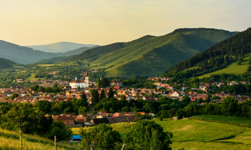 Sunrise,In,Rasinari,Village,,Sibiu,County,,Transylvania,,Romania