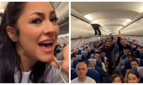 Andra cântă în avion