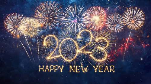 Greeting,Card,Happy,New,Year,2023.,Beautiful,Holiday,Web,Banner