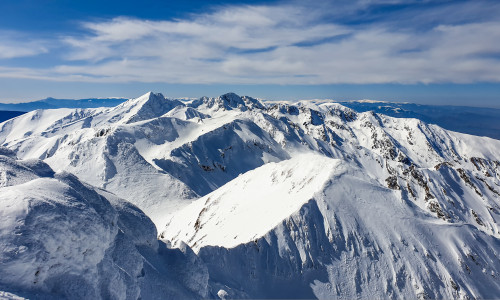 Romania,,Fagaras,Mountains,,Viewpoint,From,Buteanu,Peak,To,Negoiu,Peak