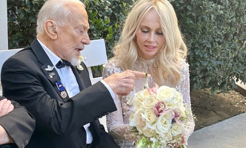 Buzz Aldrin și Anca Farul/ Foto: Facebook