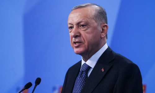 Recep Tayyip Erdogan Speaks At The NATO Summit In Madrid, Spain