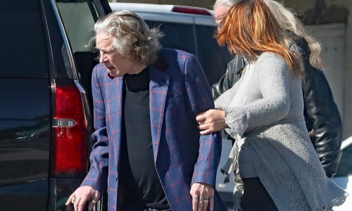 *EXCLUSIVE* Ozzy Osbourne appears very frail and tired as he is seen leaving LA fitness center after shooting mega-bucks Super Bowl commercial