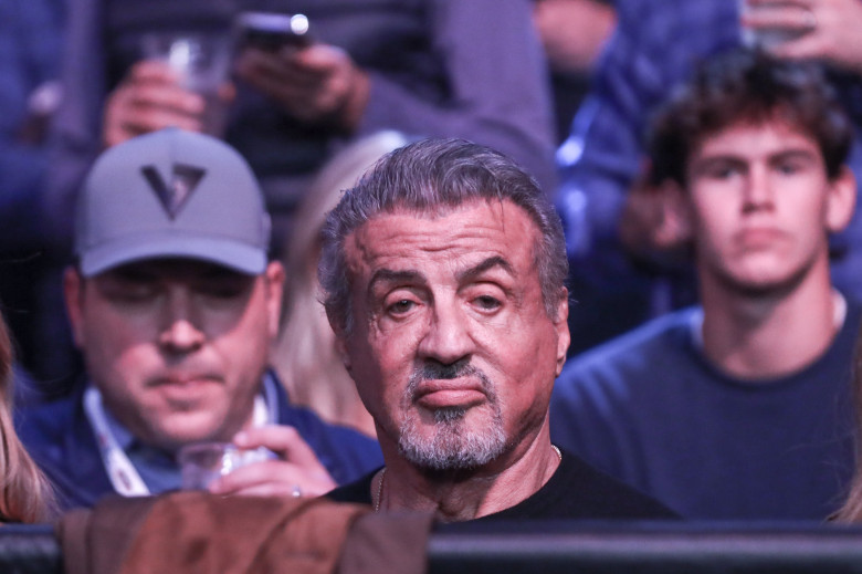 American actor Sylvester Stallone is seen during UFC 281 in New York
