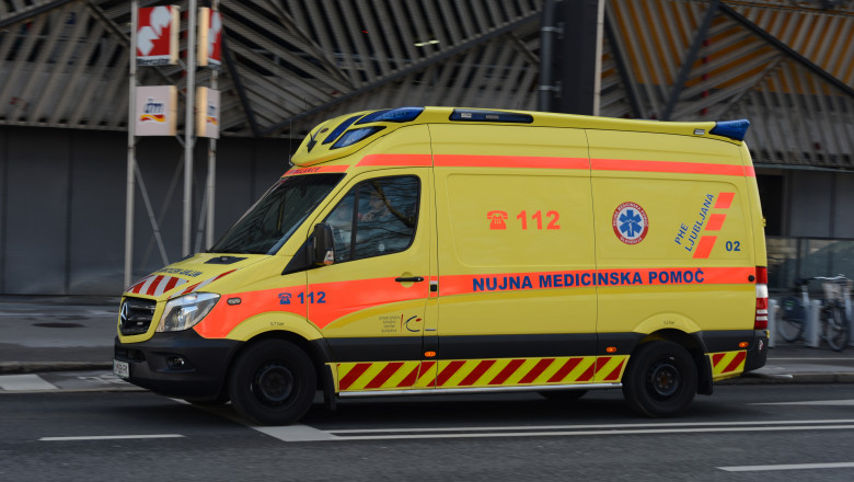 Ljubljana,,Slovenia,-,March,14,,2019:,Mercedes-benz,Sprinter,Slovenian,Ambulance