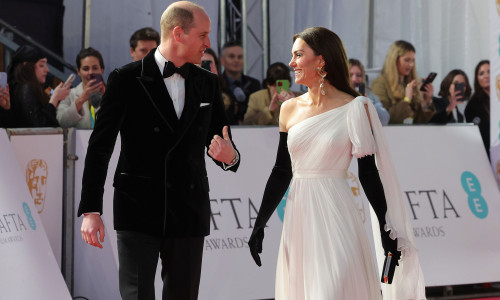 Prince William and Kate Middleton at the BAFTA Film Awards in London.