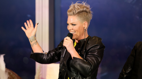 P!NK 'TRUSTFALL' Album Release Party At Edge Hudson Yards