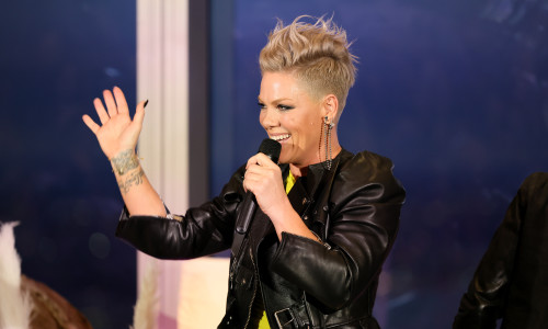 P!NK 'TRUSTFALL' Album Release Party At Edge Hudson Yards