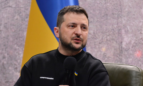 Zelensky Holds Press Conference On First Anniversary Of Russia's Full-Scale Invasion in Kyiv - 24 Feb 2023