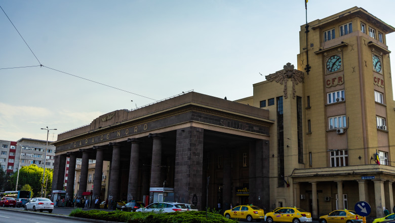 Bucharest,,Romania,-,2019.,Bucharest,North,Train,Station,Or,Gara