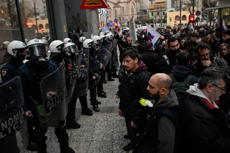 Proteste la Salonic după accidentul feroviar din Grecia (1)