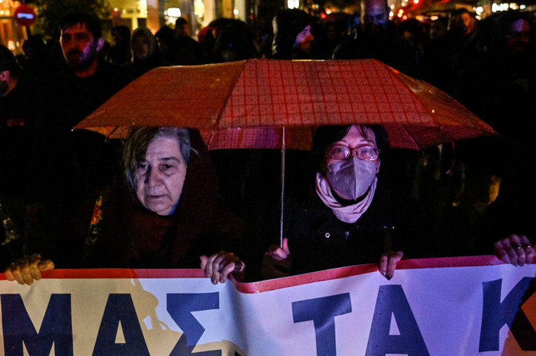 Proteste la Salonic după accidentul feroviar din Grecia/ Profimedia