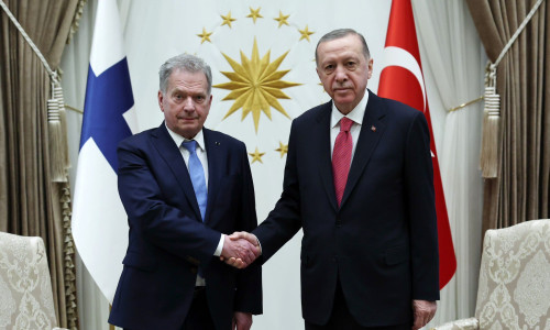 Turkish President Recep Tayyip Erdogan receives his Finnish counterpart, Sauli Niinisto, in Ankara, Ankara, Turkey - 17 Mar 2023