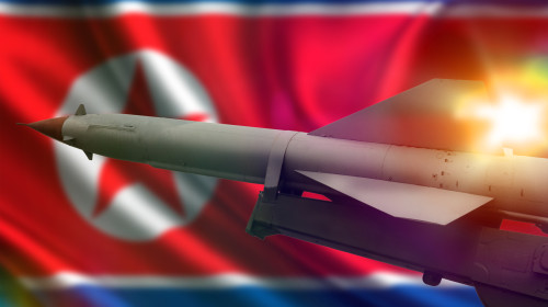 Weapons,Of,Mass,Destruction.,Missiles,With,Warheads,,Stand,In,A