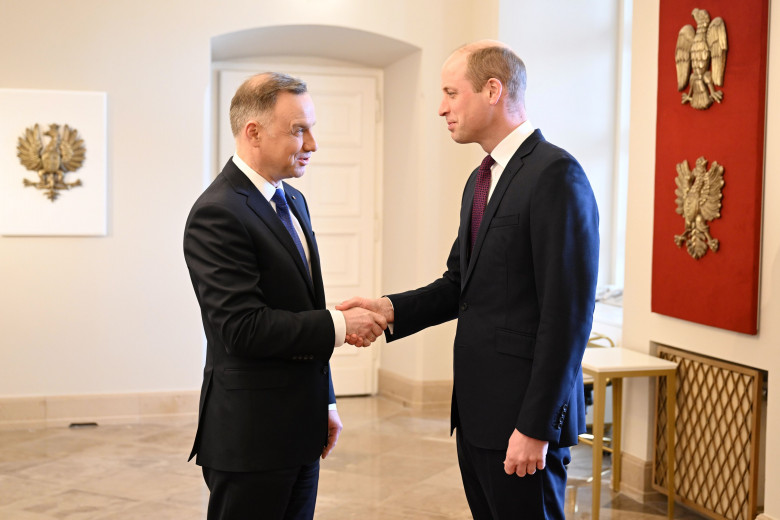 Prince William official meeting with The President of Poland, Warsaw, Poland - 23 Mar 2023