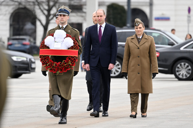 Prince William visit to the Tomb of the Unknown Soldier, Warsaw, Poland - 23 Mar 2023