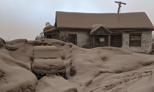 Dezastru lăsat după erupția vulcanului Shiveluch, din Kamceatka/ Twitter
