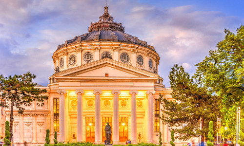 Romanian,Atheneum,,Bucharest,Landmark,,Romania