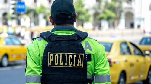 Lima,,Peru,-,February,17,2019:,Police,Men,Back,With