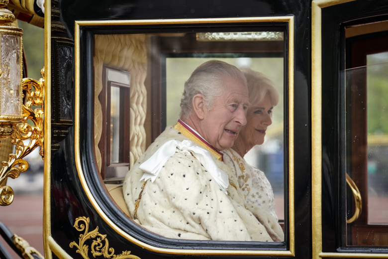 Regele Charles şi regina Camilla au sosit la Westminster Abbey/ Profimedia