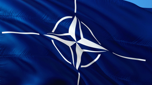 Nato,Flag.,National,3d,Rendering,North,Atlantic,Treaty,Organization,Flag