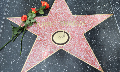 Mopreme Shakur visits Tupacâ€™s Star on the Hollywood Walk of Fame.