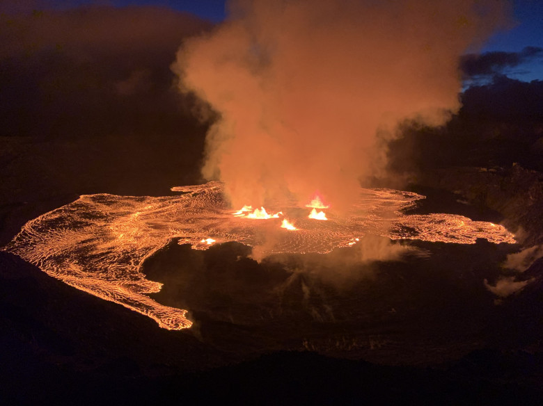 Kilauea summit eruption in Hawaii