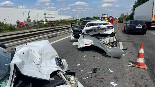 accident la intrarea in Capitală