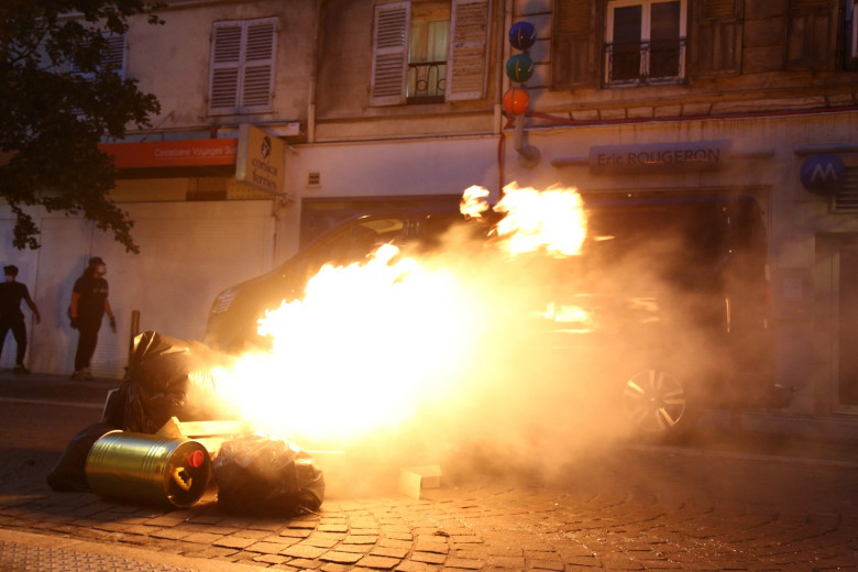 Demonstration asking for justice for Nahel in Marseille