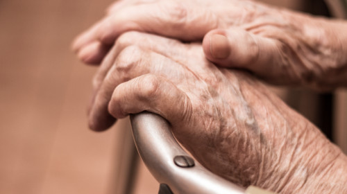 Elderly,Hands,On,A,Walker