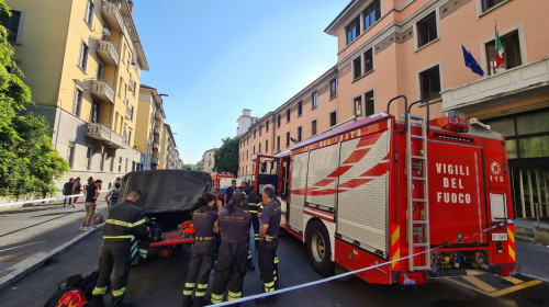 Incendiu într-un azil de bătrâni din Milano/ Profimedia