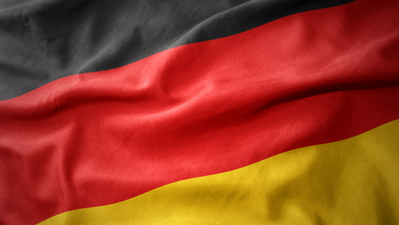 Waving,Colorful,National,Flag,Of,Germany.