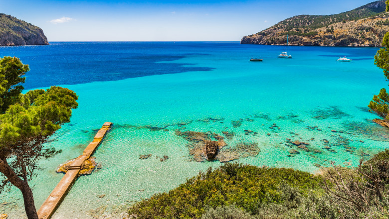 Beautiful,Seascape,Scenery,On,Majorca,Island,,View,Of,Camp,De