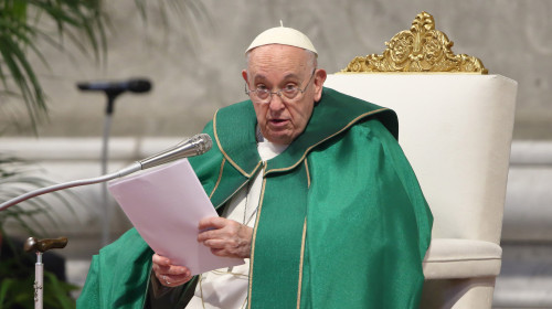 Pope Francis presides over the Holy Mass on the occasion of the World Day for Grandparents and the Elderly