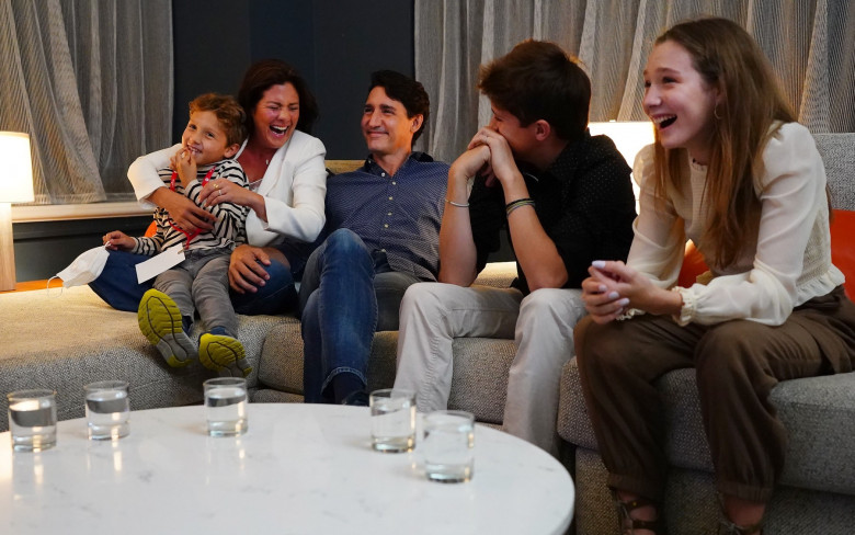 Justin Trudeau și Sophie Gregoire Trudeau familie
