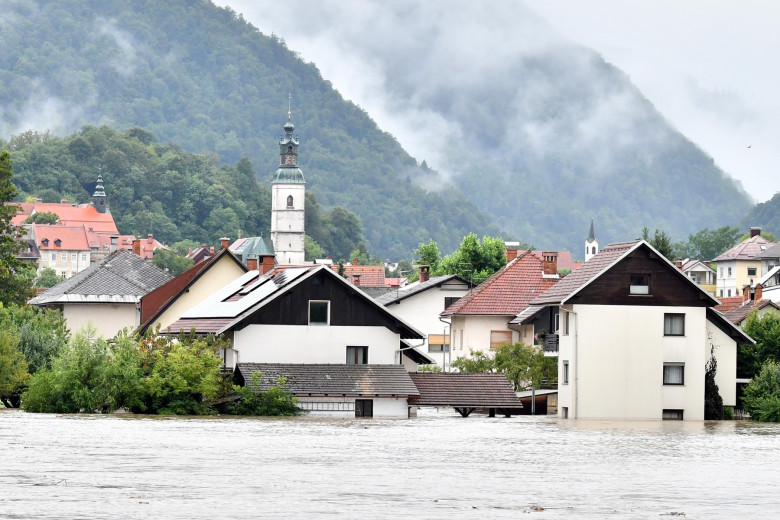 Flooding in Slovenia, Skofja Loka, Slovenia - 04 Aug 2023