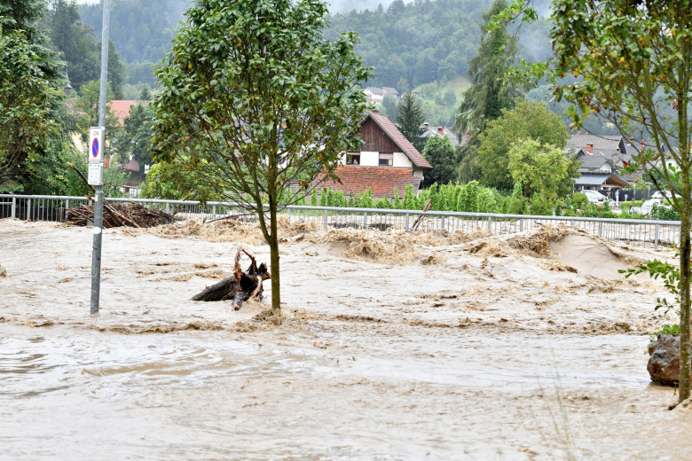 Flooding in Slovenia, Skofja Loka, Slovenia - 04 Aug 2023