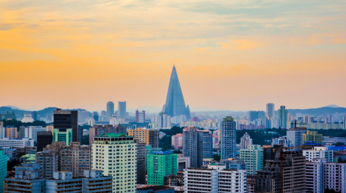 The,Skyline,View,Of,Ryugyong,Hotel,,An,Unfinished,105-story,Pyramid-shaped