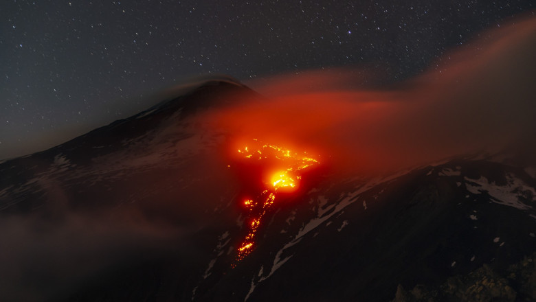 Volcano Etna Eruption