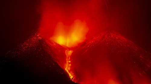 Mount Etna volcano spews lava in Italy