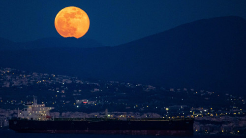 Super Flower Moon Of May 2020, Thessaloniki, Greece - 07 May 2020