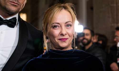 Giorgia Meloni și Andrea Giambruno / Profimedia