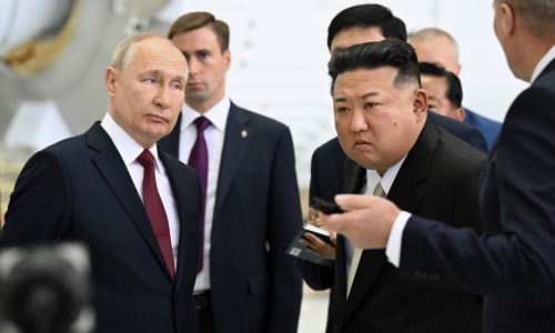 Working trip of Russian President Vladimir Putin to the Amur region. Meeting between Russian President Vladimir Putin and Chairman of the State Council of the DPRK Kim Jong-un.