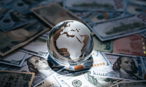 Crystal,Globe,On,Many,Currency,,World,Bank,,Economic,Inflation,Conditions