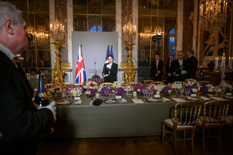 Toast lors du diner d etat en l honneur du Roi Charles III et de la Reine Camilla. Toast at the state dinner in honour of King Charles III and Queen Camilla