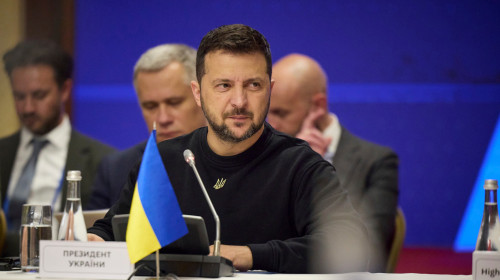 Ukrainian President Zelenskyy Meets European Union Council of Foreign Ministers